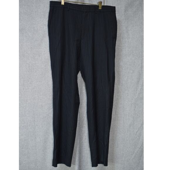 Calvin Klein Black Pinstripe Dress Pants 32x32 - Picture 1 of 4